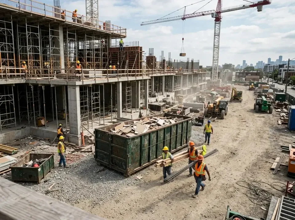 commercial-construction-site-w-002 — frequently asked questions, Low Cost Construction Dumpster Rental in Chisago City, MN